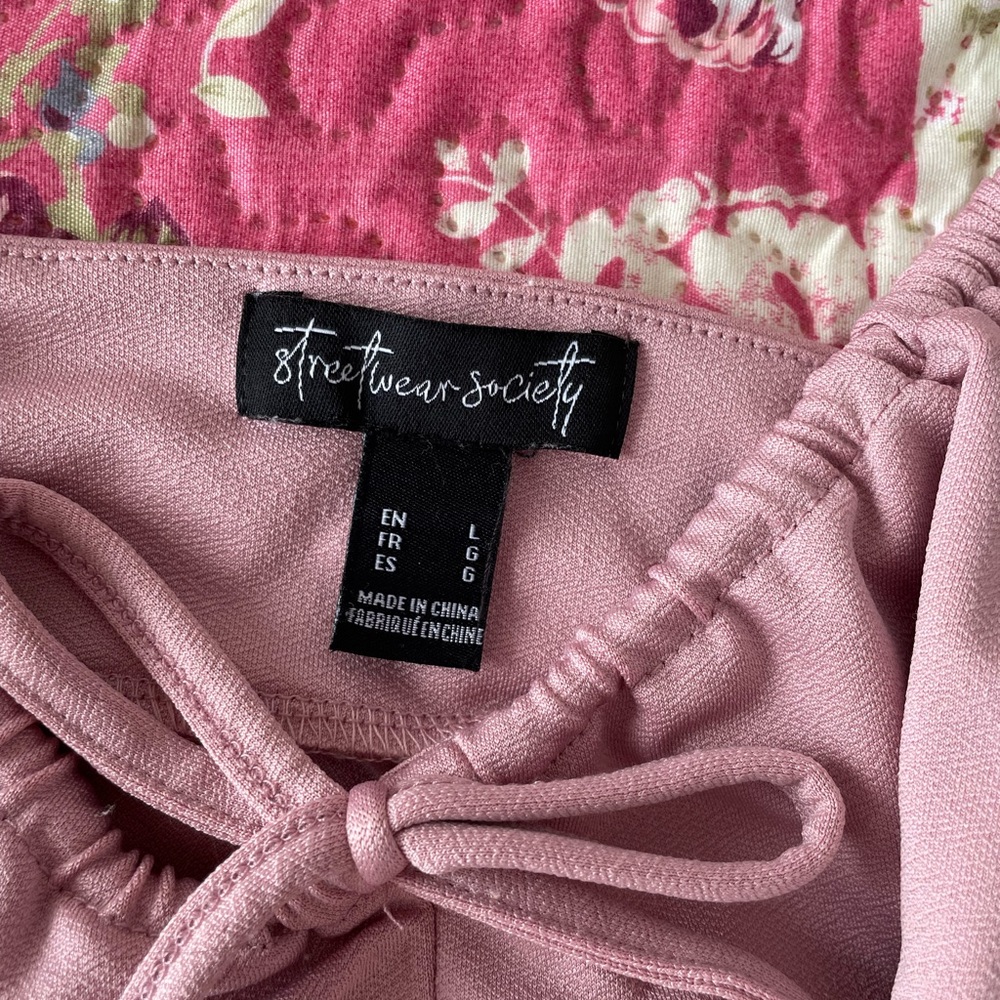 Streetwear Society Blush Pink Mini Slip Dress - Picture 2 of 2